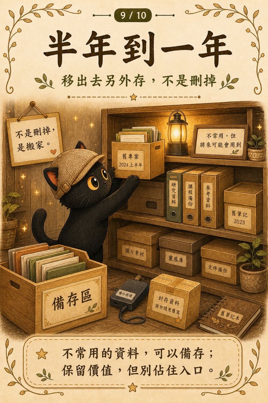 半年到一年：移出去另外存