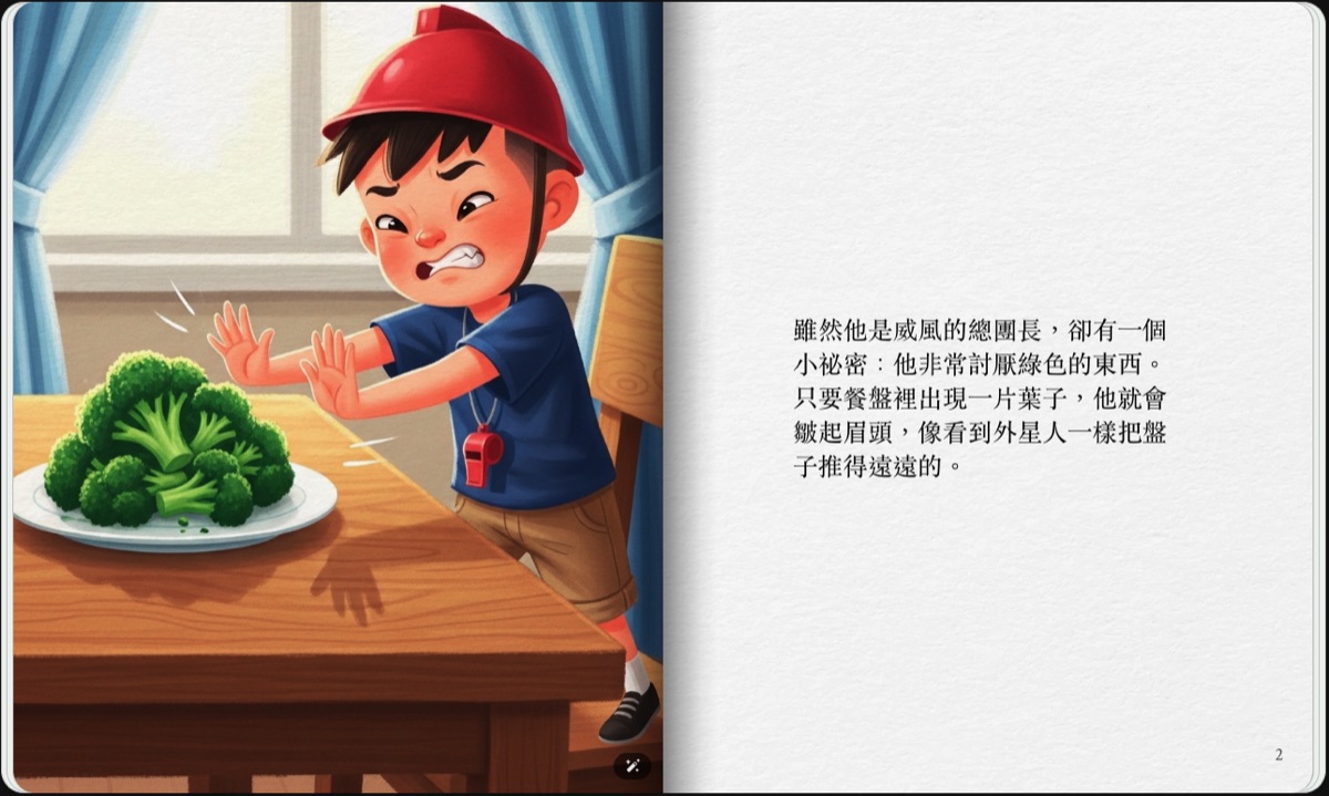 Inside pages of the picture book "Red Tomato Agreement": a storybook made from real parent-child experiences