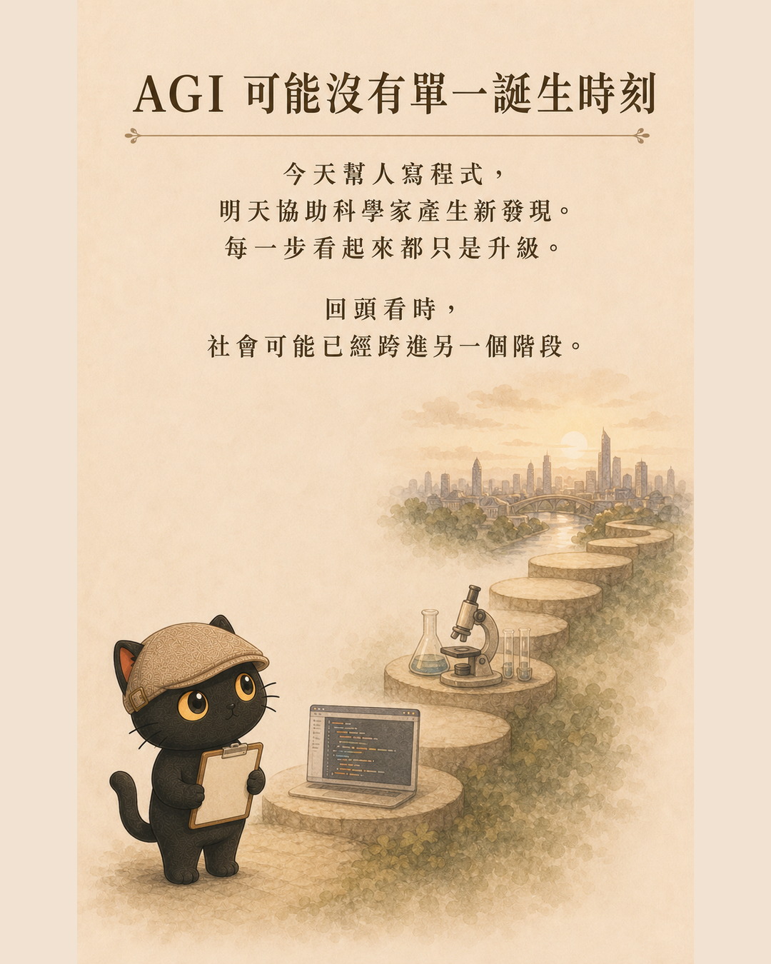 咪卡拿著五題檢查表判讀 AI 新模型展示