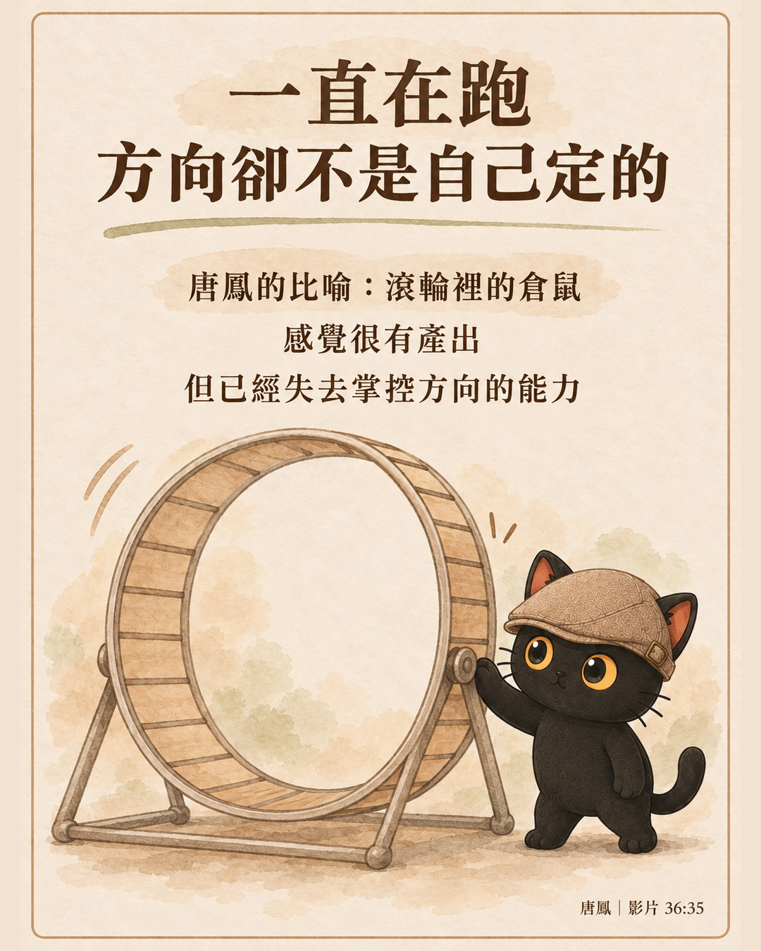 一直在跑 方向卻不是自己定的 倉鼠滾輪 圖卡