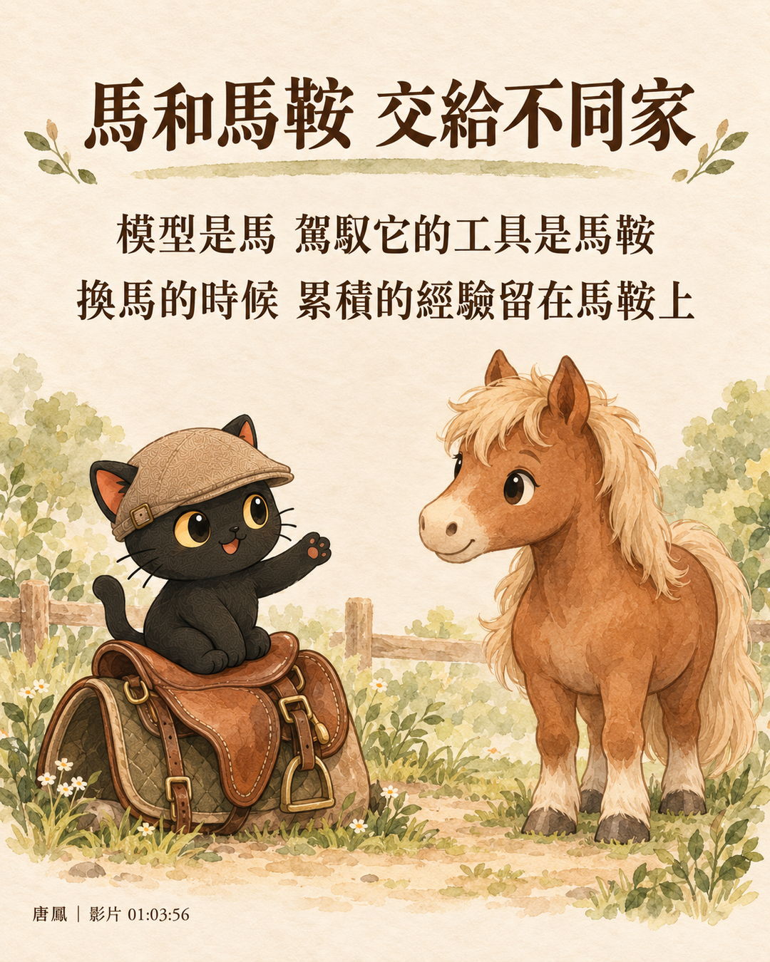 馬和馬鞍交給不同家 圖卡