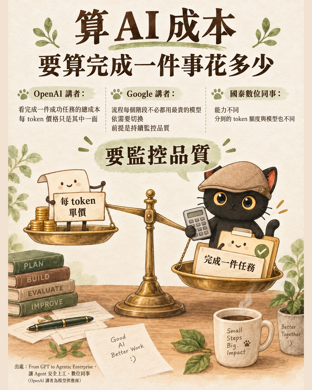 算 AI 成本 要算完成一件事花多少 圖卡