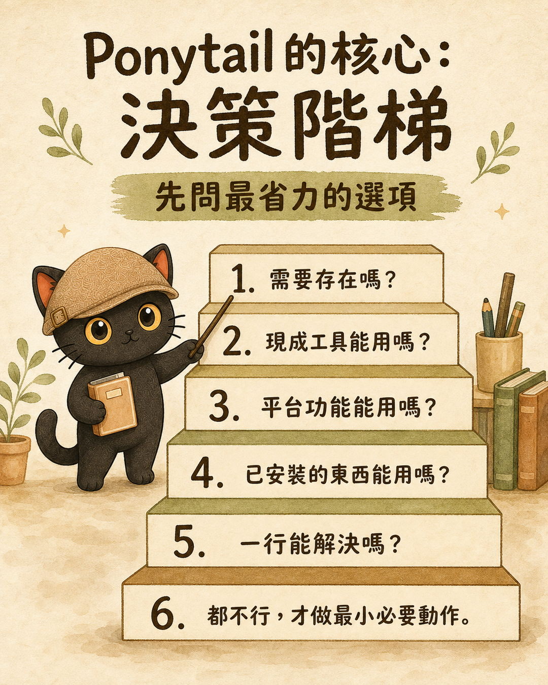 決策階梯：先問最省力的選項