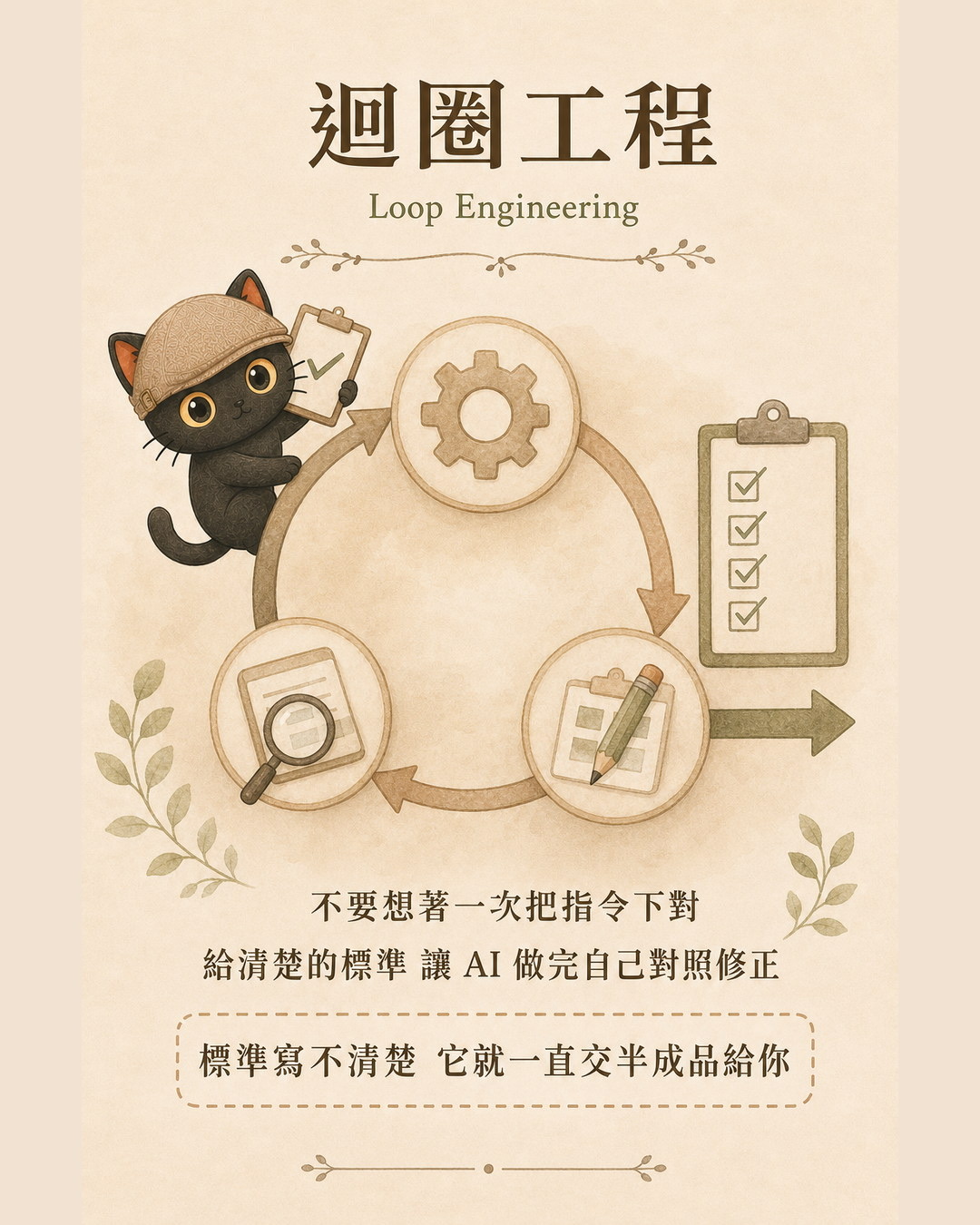 迴圈工程圖卡：做完自己檢查的循環，帶一個通過就出去的出口
