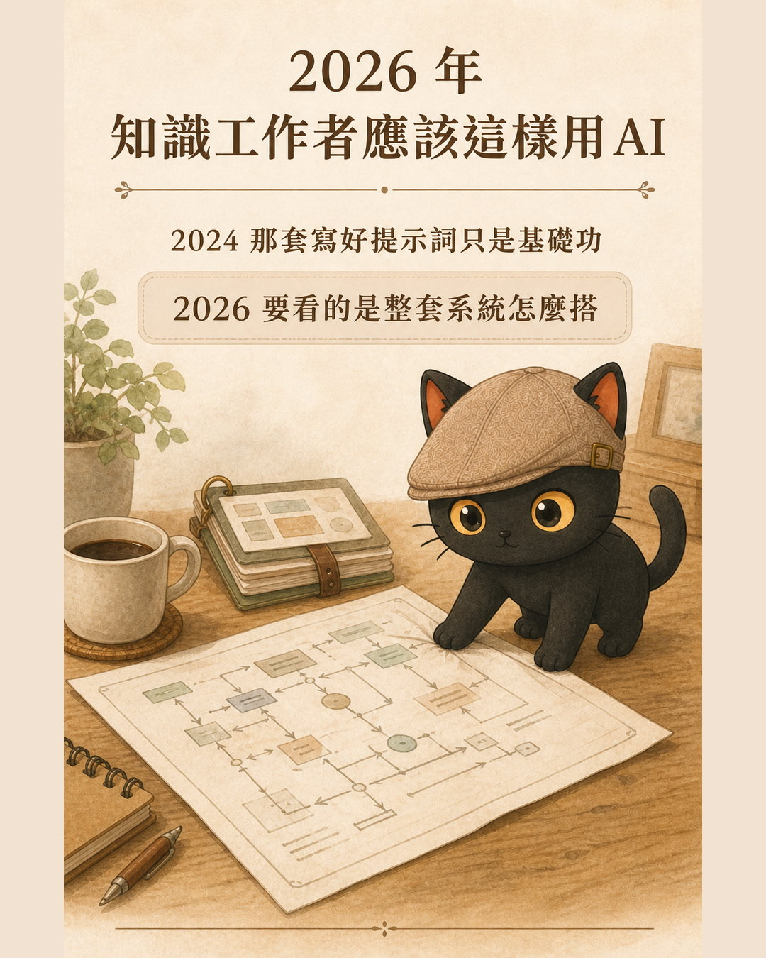 2026 年知識工作者應該這樣用 AI：桌上攤開一張系統架構草圖