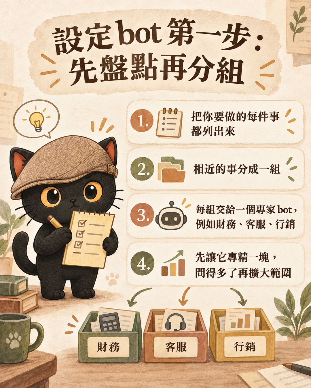 先盤點再分組的輪播卡