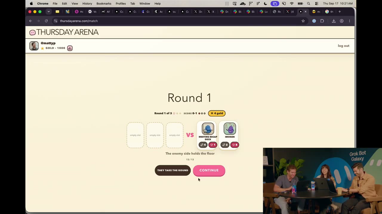 最後出貨的卡片對戰遊戲 Thursday Arena