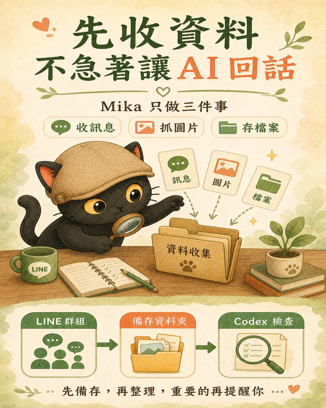 Collect data first, do not rush to have AI reply