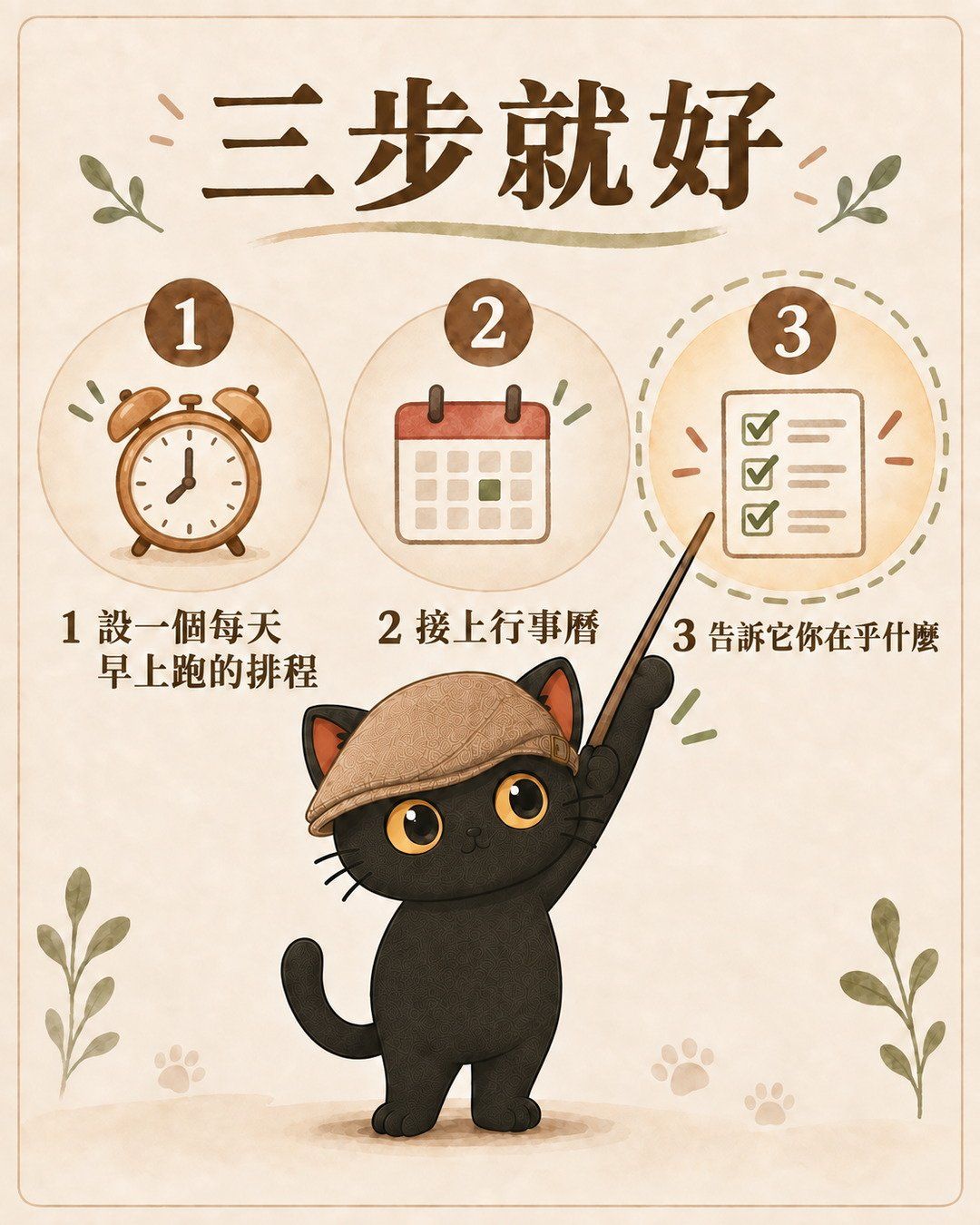 三步：設排程、接上行事曆、告訴它你在乎什麼