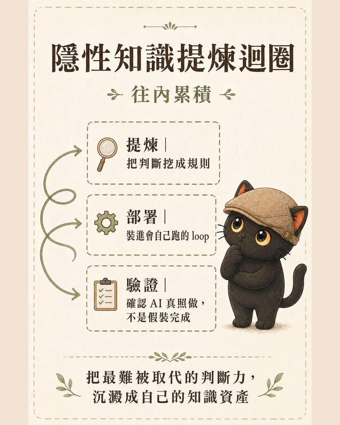 隱性知識提煉迴圈：提煉到部署到驗證