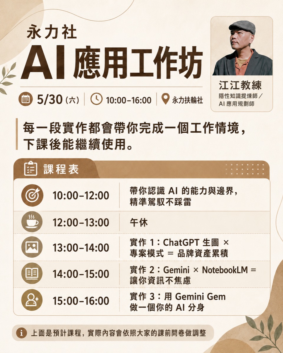 永力社 AI 應用工作坊